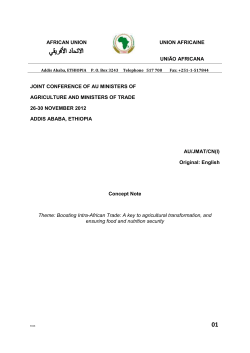 A Joint Conference of Ministers of Agriculture and