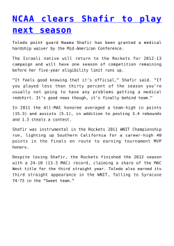 NCAA clears Shafir to play next season