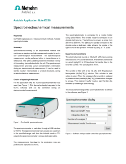 Spectroelectrochemical measurements in combination with Avantes