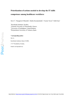 Prioritization of actions needed to develop IT skills among