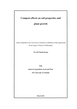 Compost effects on soil properties and plant growth