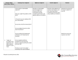 B. Judgements Worksheet