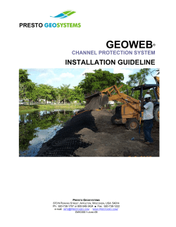 The Geoweb Channel Protection System Installation
