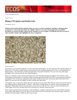 Rising CO2 plants and biodiversity