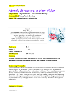 Atomic Structure - a New Vision