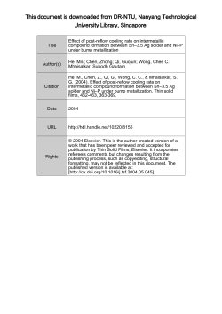 36. Effect of Post-Reflow Cooling Rate on Intermetallic Compound