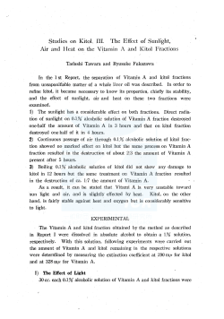 Studies on Kitol. II1. The Effect of Sunlight,