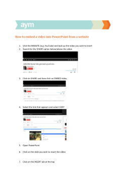 Embedding a Video in PowerPoint