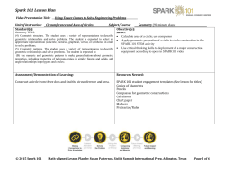 Spark 101 Lesson Plan