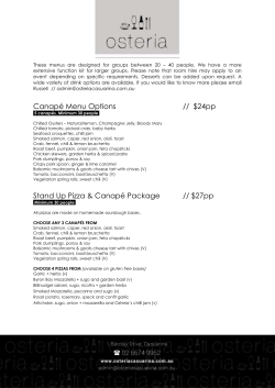 Function Kit - Osteria Casuarina