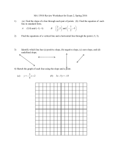 MA 15910 Review Worksheet for Exam 2, Spring