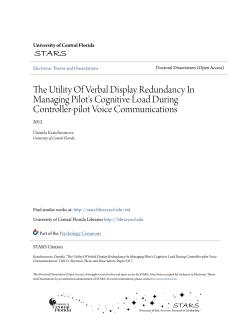 The Utility Of Verbal Display Redundancy In Managing