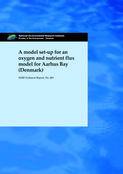A model set-up for an oxygen and nutrient flux model for Aarhus Bay