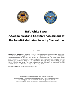 A Geopolitical and Cognitive Assessment of the Israeli