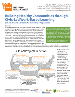 Y-PLAN as Civic-Led Work Based Learning