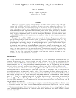 A Novel Approach to Microwelding Using Electron Beam by Satya