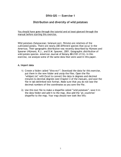 DIVA-GIS --- Exercise 1 Distribution and diversity of wild potatoes