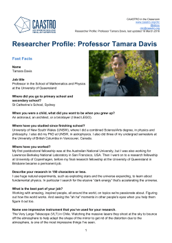 Researcher Profile: Professor Tamara Davis