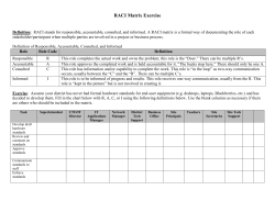 RACI Matrix Exercise