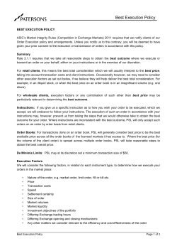 Read our Best Execution Policy