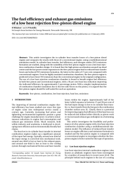 The fuel efficiency and exhaust gas emissions of a low heat rejection