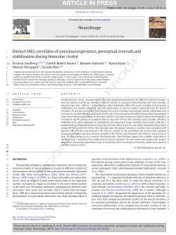 Distinct MEG correlates of conscious experience, perceptual