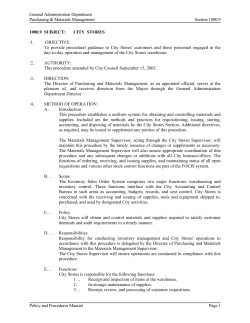 General Administration Department Purchasing