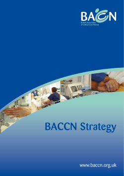 BACCN Strategy - British Association of Critical Care Nurses