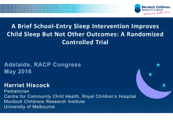 entry sleep intervention improves child outcomes