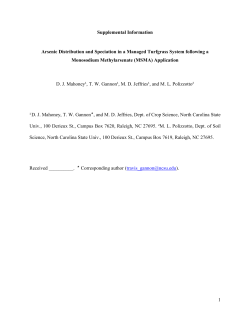 Arsenic Distribution and Speciation in a Managed Turfgrass System