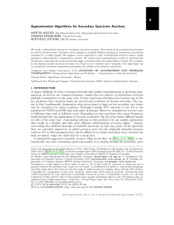 A Approximation Algorithms for Secondary Spectrum Auctions