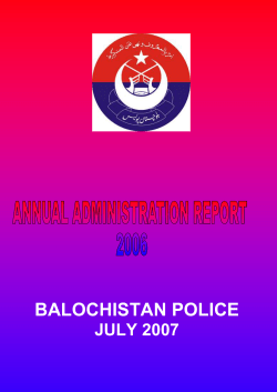 Crime Scenario in Balochistan