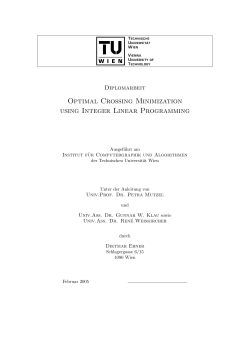 Optimal Crossing Minimization using Integer Linear Programming