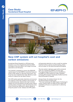 New CHP system will cut hospital`s cost and carbon - Ener-G