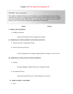 ii. personality development over the life span