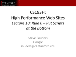 CS193H: High Performance Web Sites Class 1