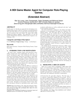 A BDI Game Master Agent for Computer Role-Playing