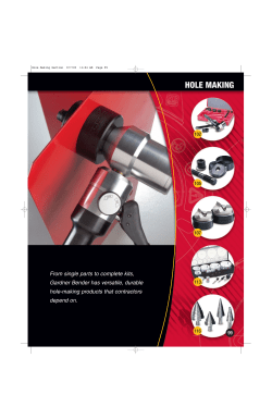 HOLE MAKING
