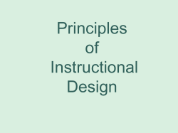 Principles of Instructional Design