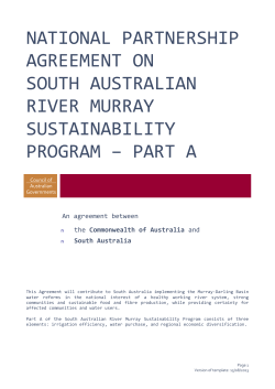 National Partnership Agreement on South Australian River Murray