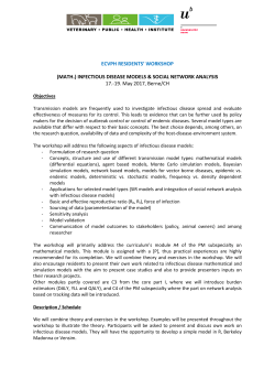 ECVPH RESIDENTS` WORKSHOP - Veterinary Public Health Institute