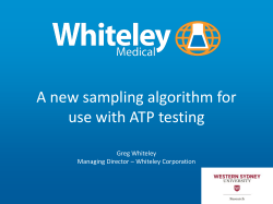 A new sampling algorithm for use with ATP testing