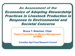 Economics of Adopting Stewardship Practices in Livestock