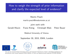 Presentation - How to weigh the strength of prior information and