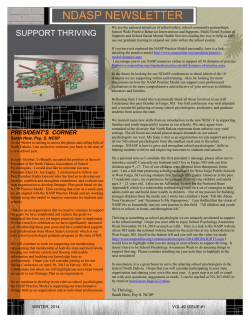 Fall 2014 Newsletter - North Dakota Association Of School