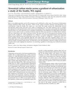 Terrestrial carbon stocks across a gradient of urbanization: a study