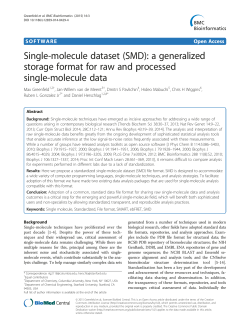 Single-molecule dataset (SMD): a generalized
