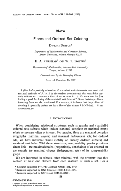 Note Fibres and Ordered Set Coloring