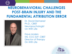 Neurobehavioral Challenges Post-Brain Injury