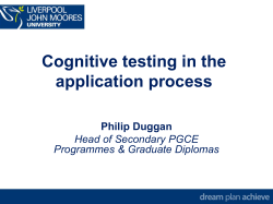 DUGGAN Cognitive testing
